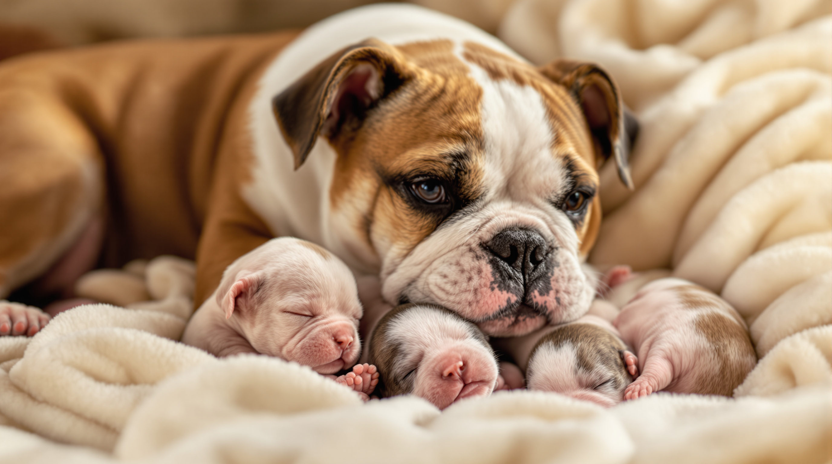 English Bulldog puppy eating from a stainless steel bowl